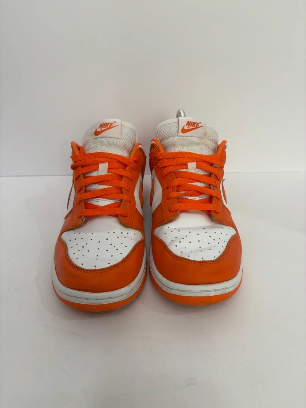 Nike Men’s Low-Top Sneakers in Orange and White